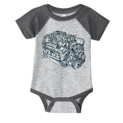 Realistic Car Engine Infant Baby Jersey Bodysuit