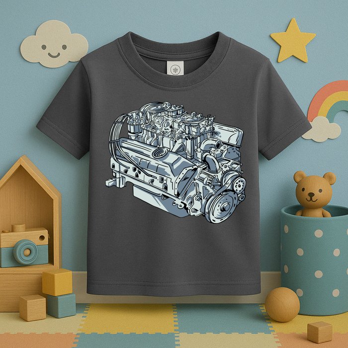 Realistic Car Engine Toddler T-Shirt