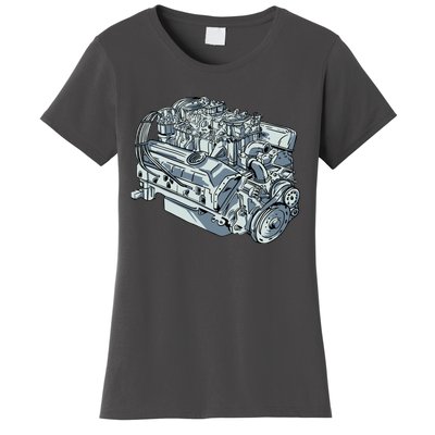 Realistic Car Engine Women's T-Shirt