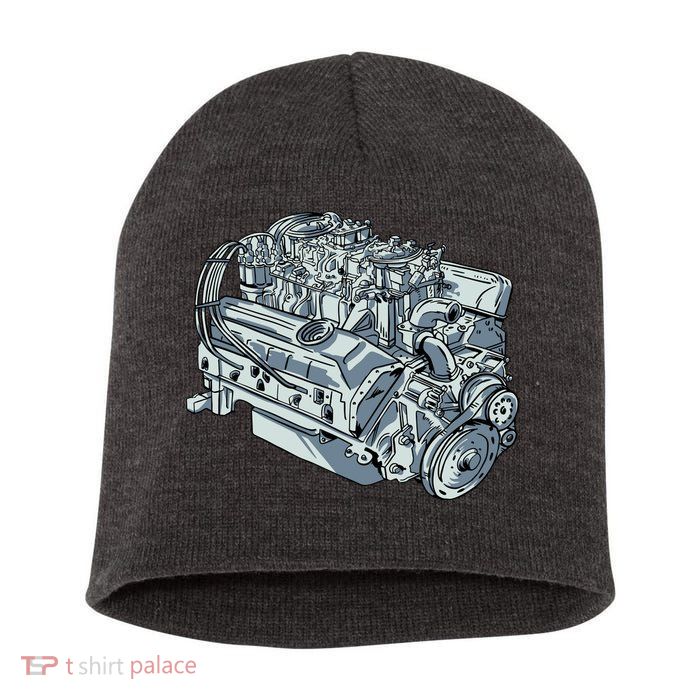 Realistic Car Engine Short Acrylic Beanie