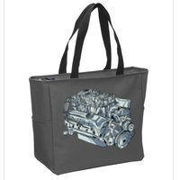 Realistic Car Engine Zip Tote Bag
