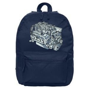 Realistic Car Engine 16 in Basic Backpack