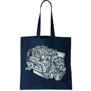 Realistic Car Engine Tote Bag