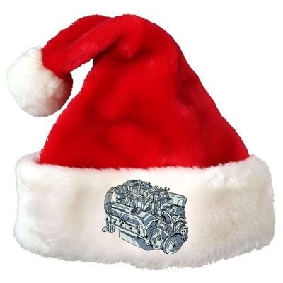 Realistic Car Engine Premium Christmas Santa Hat