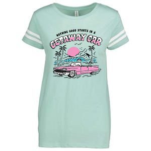 Retro Car Enthusiast Classic Design Enza Ladies Jersey Football T-Shirt