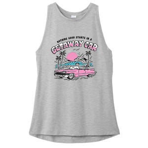 Retro Car Enthusiast Classic Design Ladies PosiCharge Tri-Blend Wicking Tank