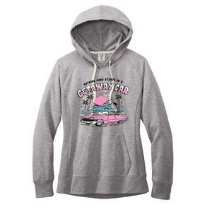 Retro Car Enthusiast Classic Design Women's Fleece Hoodie