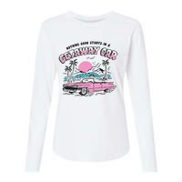 Retro Car Enthusiast Classic Design Womens Cotton Relaxed Long Sleeve T-Shirt