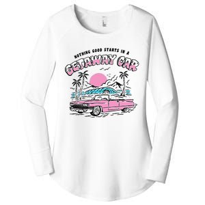 Retro Car Enthusiast Classic Design Women's Perfect Tri Tunic Long Sleeve Shirt