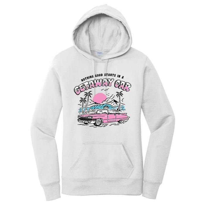 Retro Car Enthusiast Classic Design Women's Pullover Hoodie