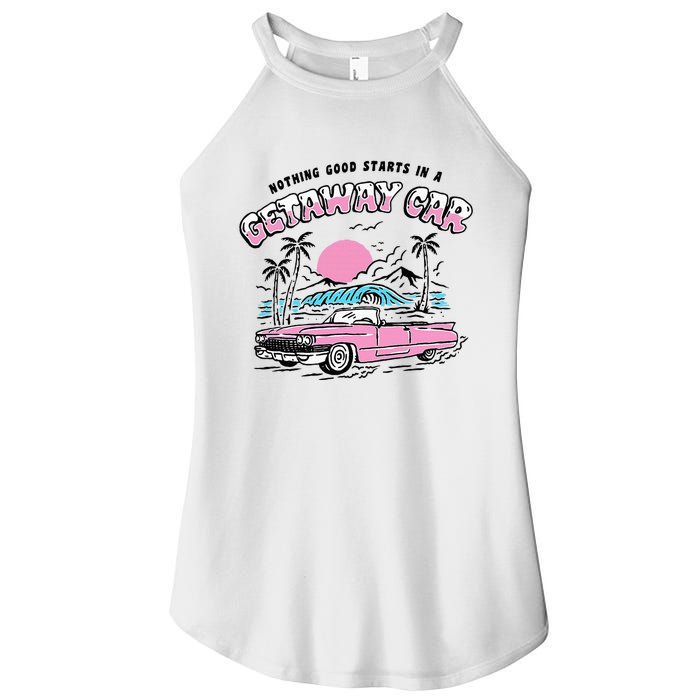 Retro Car Enthusiast Classic Design Women's Perfect Tri Rocker Tank