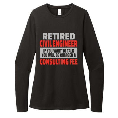 Retired Civil Engineer Funny Retirement Party Humor Womens CVC Long Sleeve Shirt