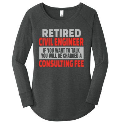 Retired Civil Engineer Funny Retirement Party Humor Women's Perfect Tri Tunic Long Sleeve Shirt