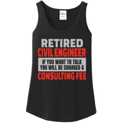 Retired Civil Engineer Funny Retirement Party Humor Ladies Essential Tank