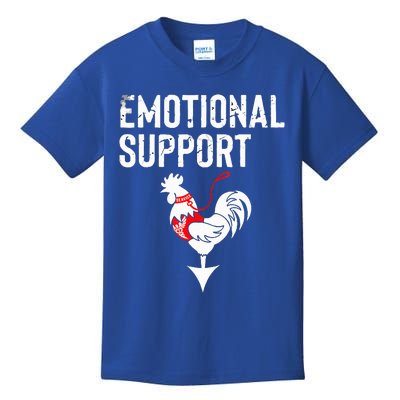 Retro Chicken Emotional Support Cock Kids T-Shirt