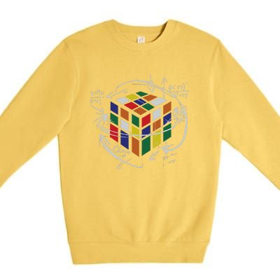 Rubix's Cube EQUATION Funny Premium Crewneck Sweatshirt