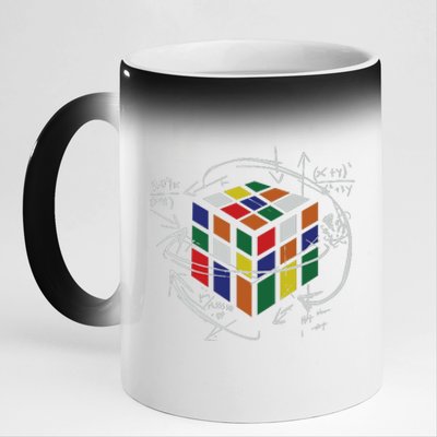 Rubix's Cube EQUATION Funny 11oz Black Color Changing Mug