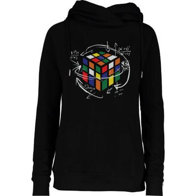 Rubix's Cube EQUATION Funny Womens Funnel Neck Pullover Hood