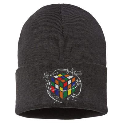 Rubix's Cube EQUATION Funny Sustainable Knit Beanie