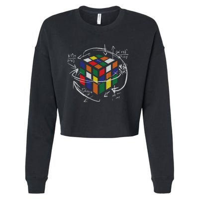 Rubix's Cube EQUATION Funny Cropped Pullover Crew