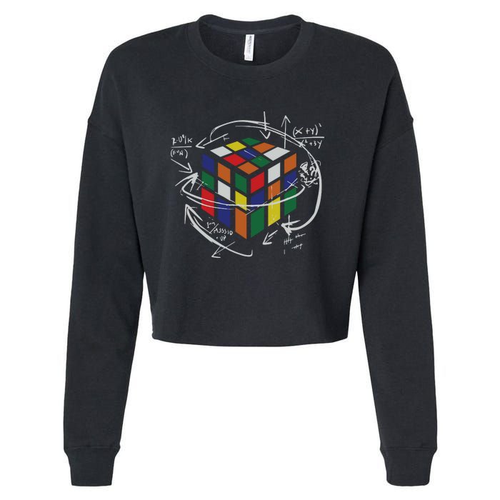 Rubix's Cube EQUATION Funny Cropped Pullover Crew