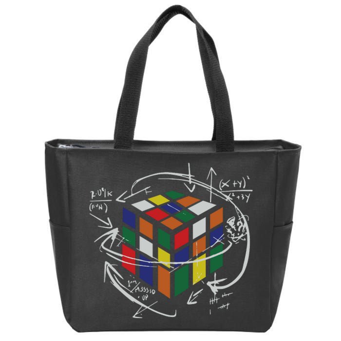 Rubix's Cube EQUATION Funny Zip Tote Bag