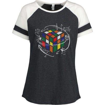 Rubix's Cube EQUATION Funny Enza Ladies Jersey Colorblock Tee