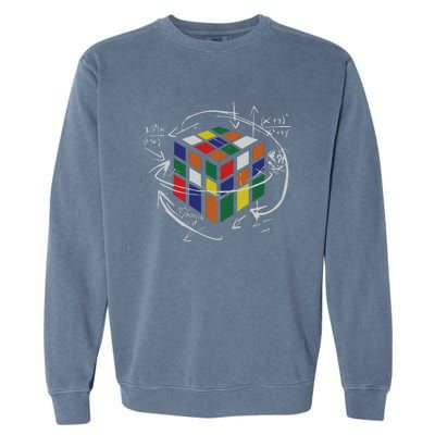 Rubix's Cube EQUATION Funny Garment-Dyed Sweatshirt