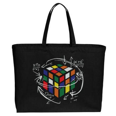 Rubix's Cube EQUATION Funny Cotton Canvas Jumbo Tote