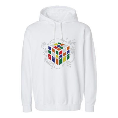 Rubix's Cube EQUATION Funny Garment-Dyed Fleece Hoodie