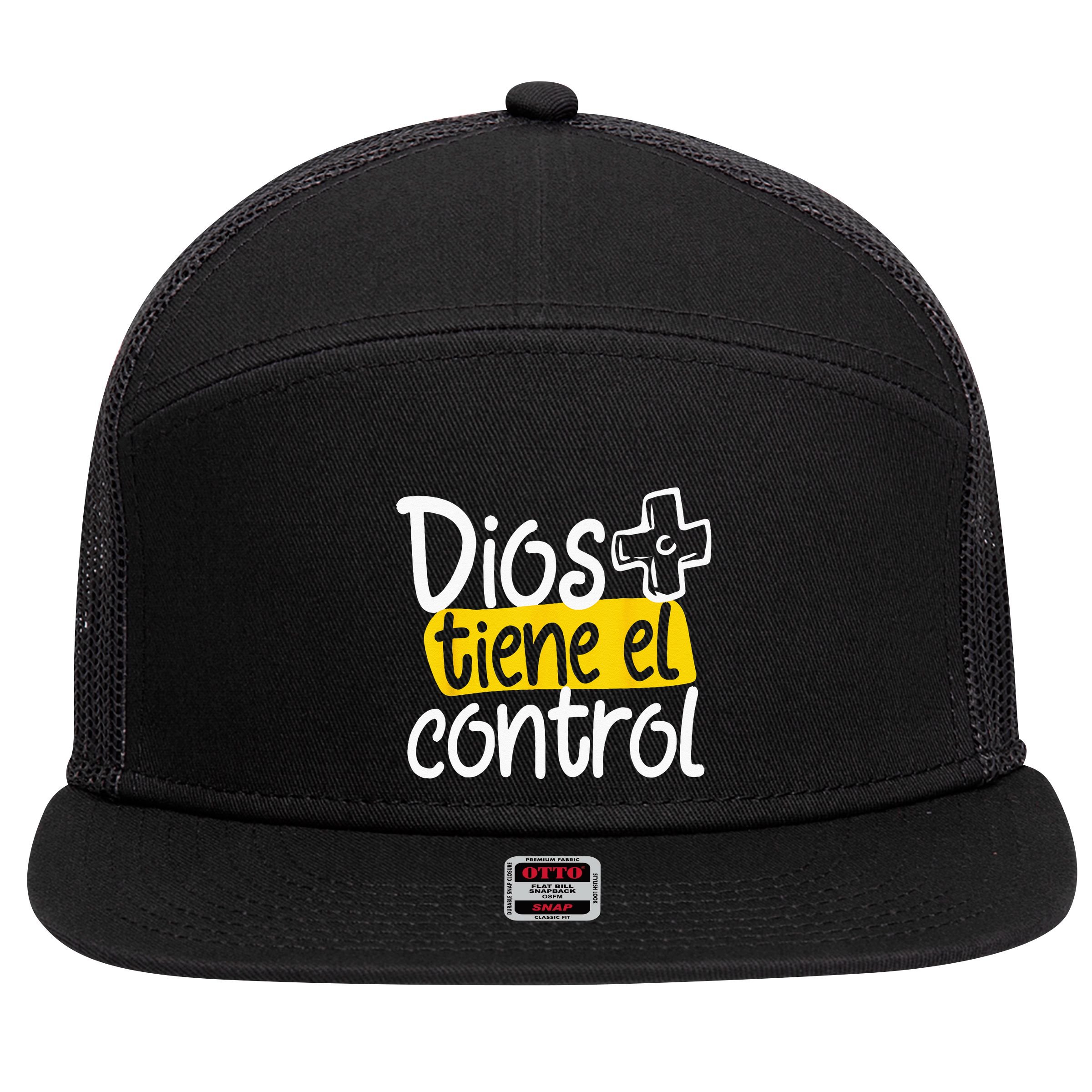 Regalo Cristiano En Espanol Christian Spanish Dios Tiene Con 7 Panel Mesh Trucker Snapback Hat