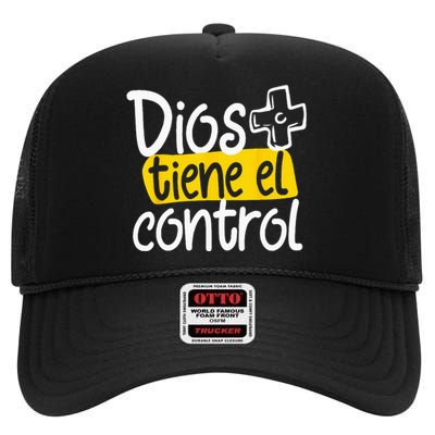 Regalo Cristiano En Espanol Christian Spanish Dios Tiene Con High Crown Mesh Back Trucker Hat