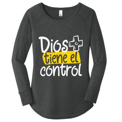 Regalo Cristiano En Espanol Christian Spanish Dios Tiene Con Women's Perfect Tri Tunic Long Sleeve Shirt