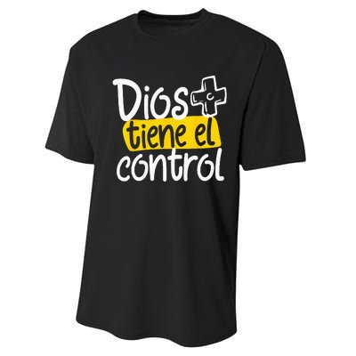 Regalo Cristiano En Espanol Christian Spanish Dios Tiene Con Performance Sprint T-Shirt