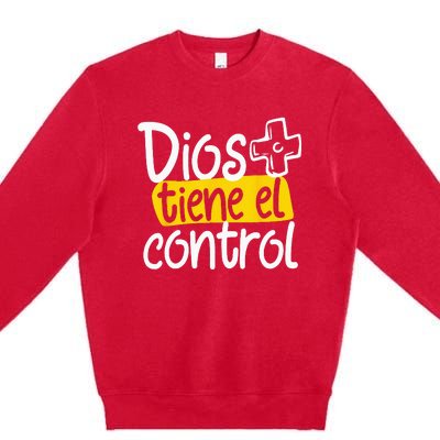 Regalo Cristiano En Espanol Christian Spanish Dios Tiene Con Premium Crewneck Sweatshirt