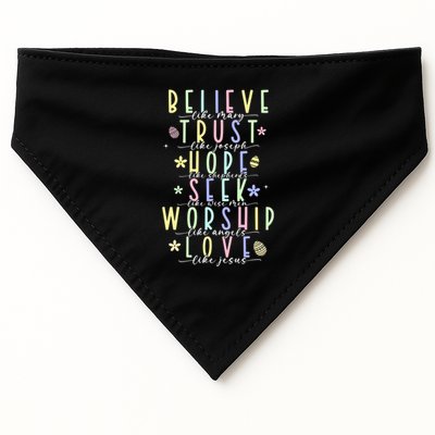 Retro Christian Easter Day Family USA-Made Doggie Bandana