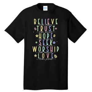 Retro Christian Easter Day Family Tall T-Shirt