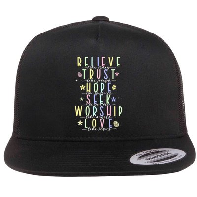 Retro Christian Easter Day Family Flatbill Hat