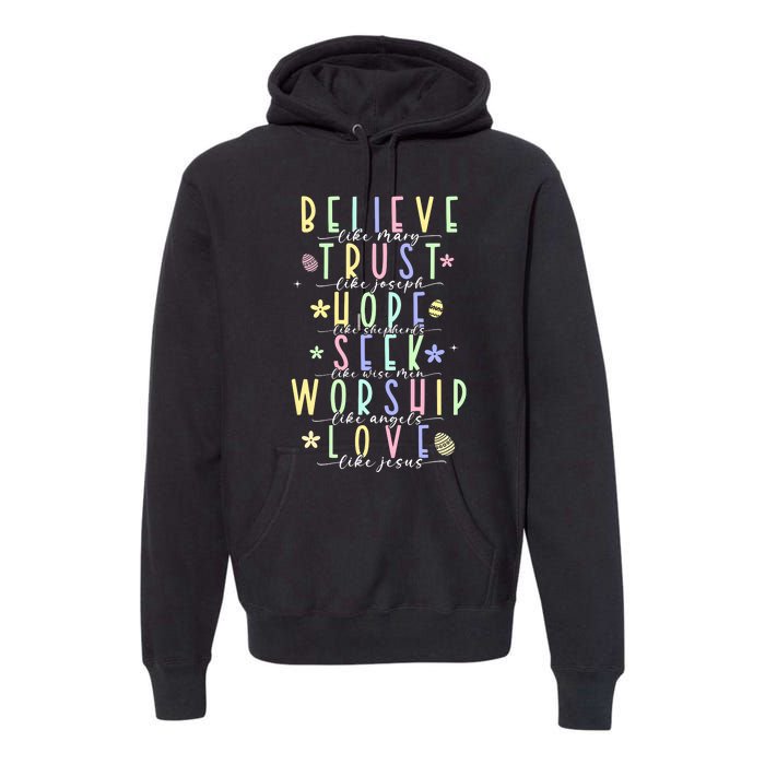 Retro Christian Easter Day Family Premium Hoodie