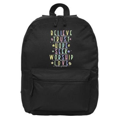 Retro Christian Easter Day Family 16 in Basic Backpack
