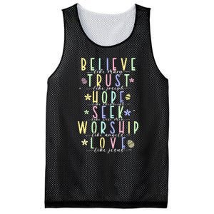 Retro Christian Easter Day Family Mesh Reversible Basketball Jersey Tank