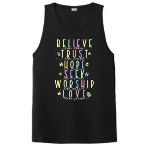 Retro Christian Easter Day Family PosiCharge Competitor Tank