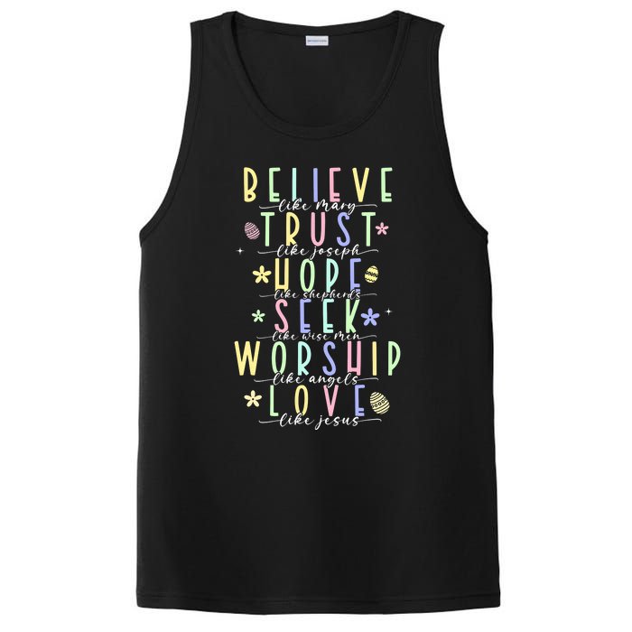 Retro Christian Easter Day Family PosiCharge Competitor Tank