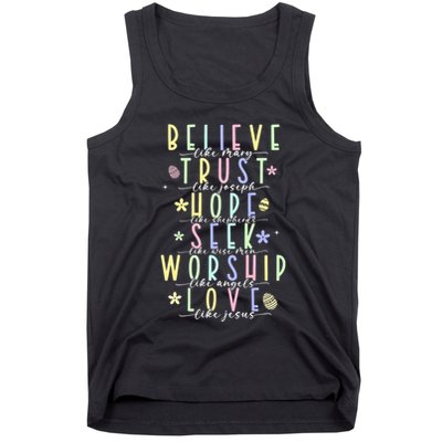 Retro Christian Easter Day Family Tank Top