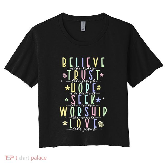 Retro Christian Easter Day Family Crop Top