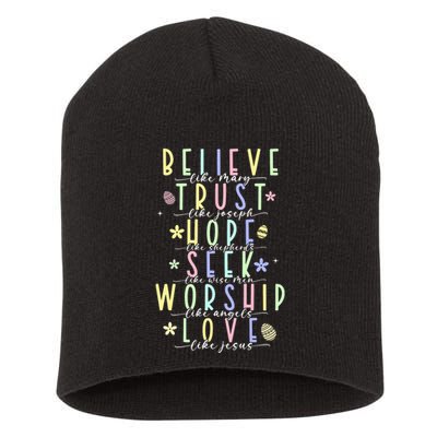 Retro Christian Easter Day Family Short Acrylic Beanie