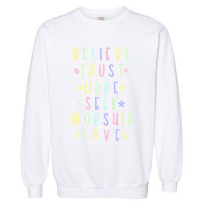 Retro Christian Easter Day Family Garment-Dyed Sweatshirt