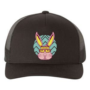 Retro Cool Easter Bunny Yupoong Adult 5-Panel Trucker Hat