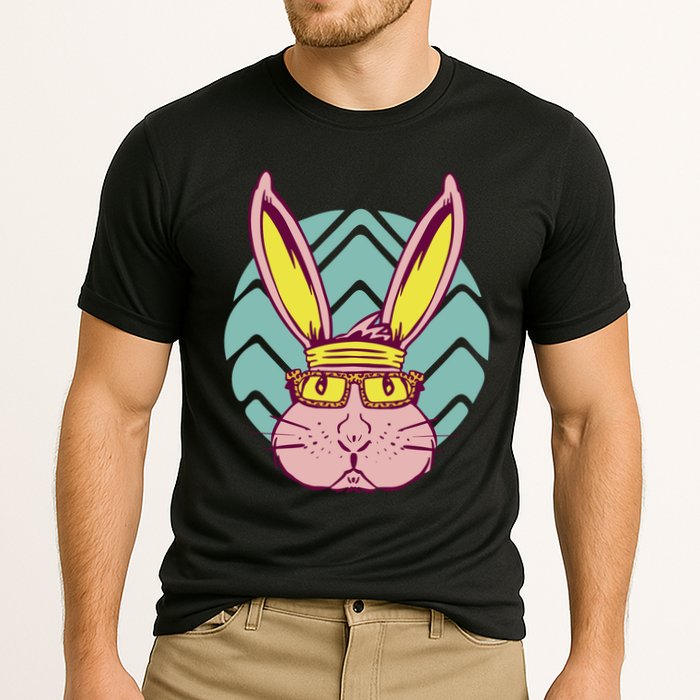 Retro Cool Easter Bunny Performance Shirt