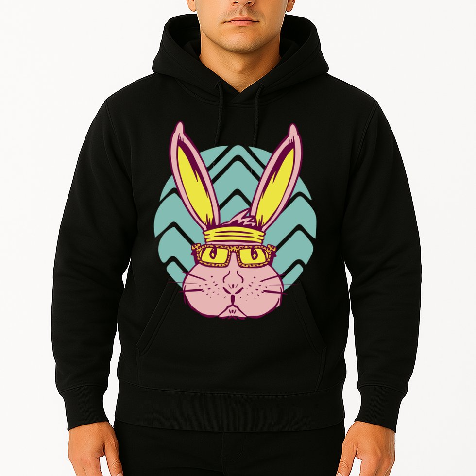 Retro Cool Easter Bunny Hoodie